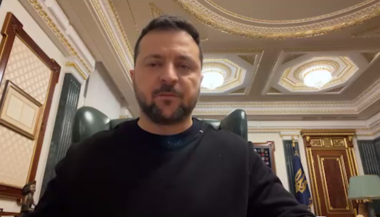 Зеленский записал новое обращение. Скриншот видео